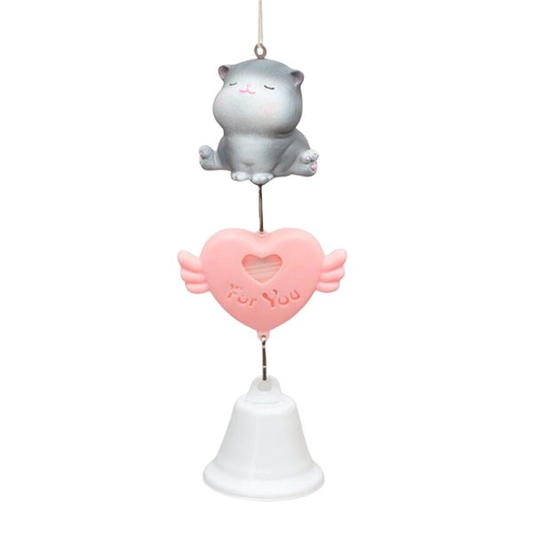

cute resin cat wind chime outdoor garden hanging ornaments