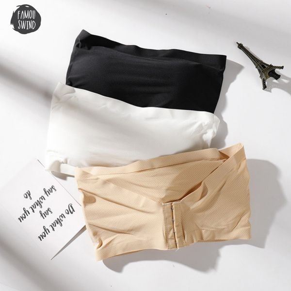 

n fashion bra strapless seamless soft women beads stretch push up wire padded s four hook and eye underwear, Red;black