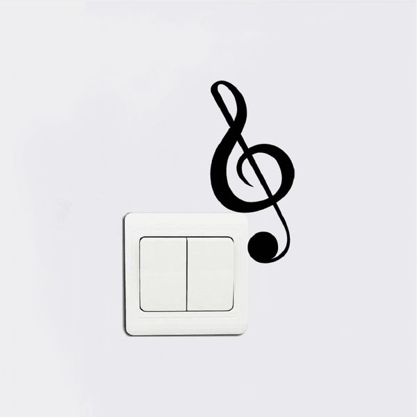 

cartoon music vinyl switch sticker stores decorate windows to glass door shop decal