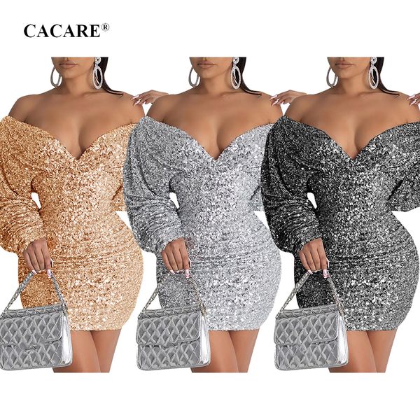 

полное блестки платье клуб bodycon мини блестками платье shiny с длинным рукавом женщина party night платье f2967 глубокий v, White;black