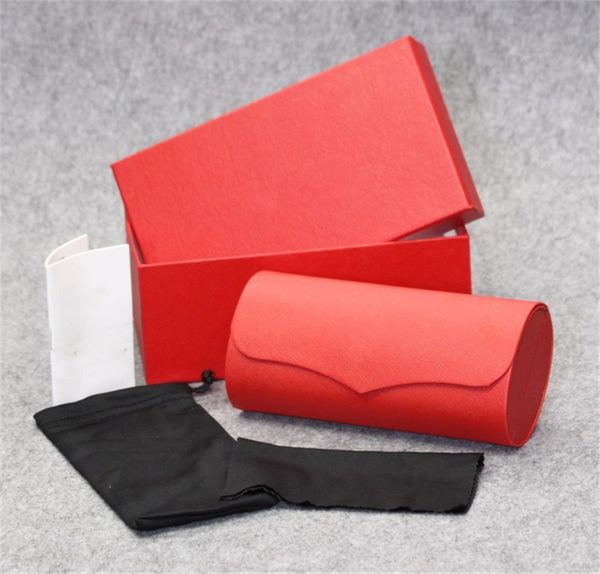 

ca brand red sunglasses hard box red glasses case glasses cloth bag instruction manual package ing
