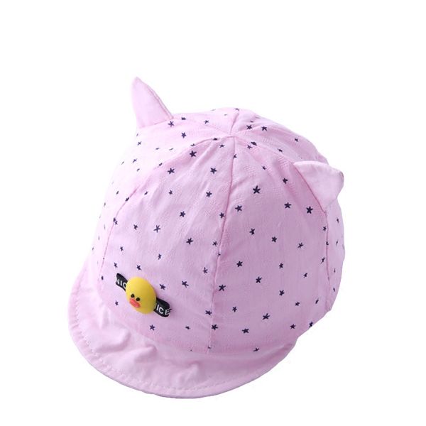 

summer baby hat newborn cotton thin shade baby cap spring and autumn, Yellow