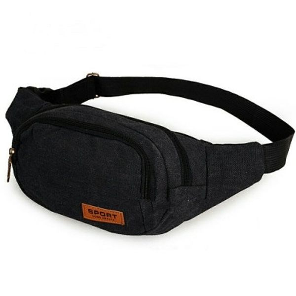 Mens Fashion Canvas Waist Belt Bags Vintage Shoulder Sling Fanny Pack