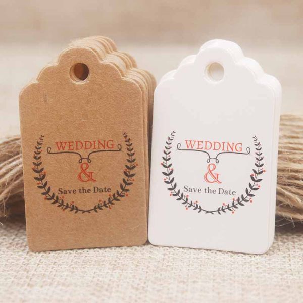 

5*3cm jewelry tag card various wedding hang tag kraft/white valentines day gifts label paper tag100+100 ropes, Black