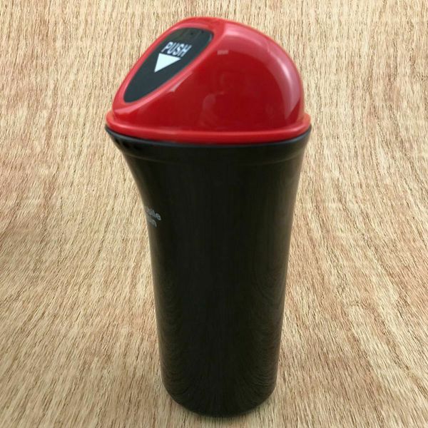 

car trash can leakproof vehicle trash bin garbage can with clip m8617