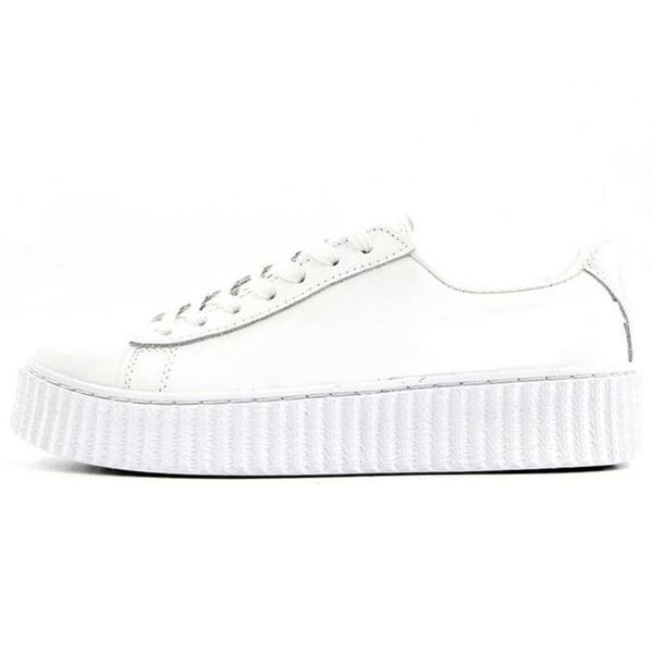 

rihanna fenty creeper pm classic basket platform casual shoes velvet cracked leather suede men women fashion mens designer sneakers 8gfm, Black