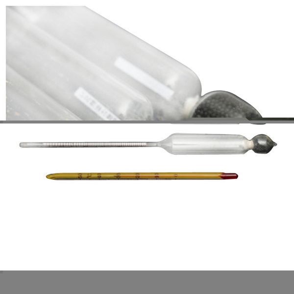 

3pcs hydrometer alcoholmeter set 0 to 100% alcohol meter test + thermometer