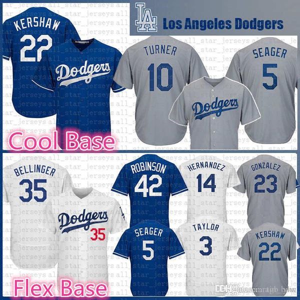 

22 Clayton Kershaw 35 Cody Bellinger Los Angeles Baseball Jersey Dodgers 5 Corey Seager 10 Justin Turner Robinson Taylor Hernandez Gonzalez