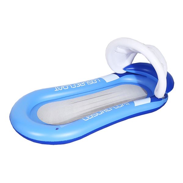 

swimming floating bed pvc inflatable pool air mattress hammock with sunshade