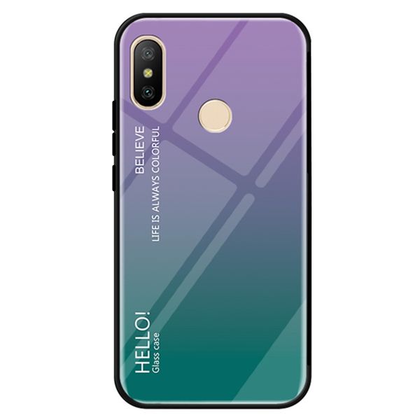 

gradient tempered glass case cover for xiaomi mi 8