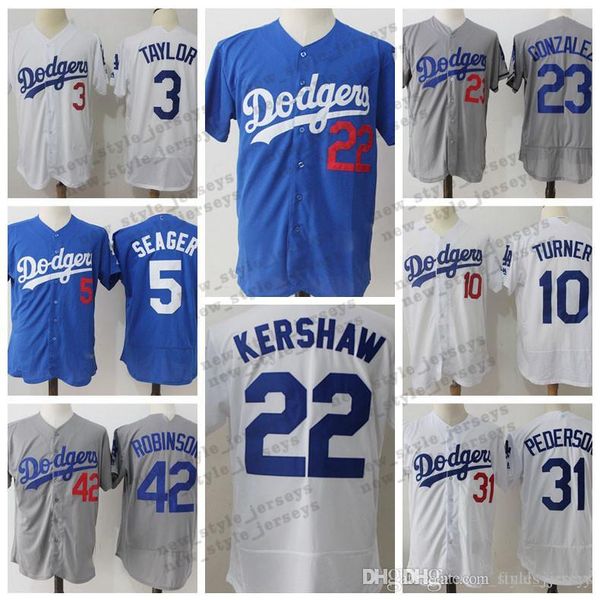 

22 Clayton Kershaw Flex Base Los Angeles 35 Cody Bellinger Dodgers Jersey 10 Justin Turner 31 Joc Pederson 14 Enrique Hernandez jerseys