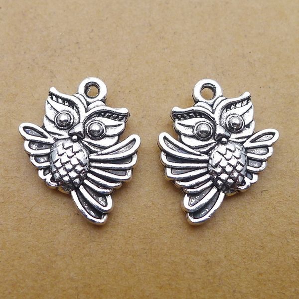 

b6191 15*19mm owl ancient silver combine gold product parts 100 individual / package 1.8 g, Bronze;silver