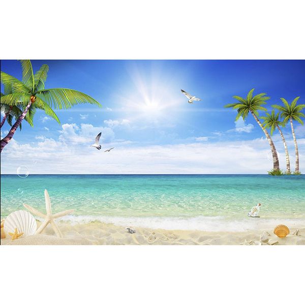 

пляж пейзаж обои росписи 3d обои 3d обои для тв фоне