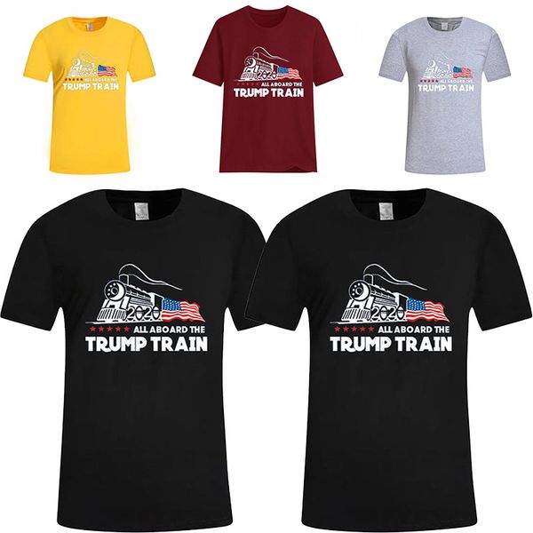 

donald trump 2020 t-shirt men round neck short sleeve shirt all aboard the shirt printing home clothing dhl wx9-1838, Blue;gray