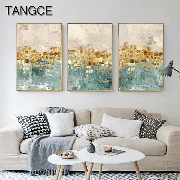 

abstract golden coins star canvas painting blue print n poster cuadros decoracion salon fashion wall art home decoration