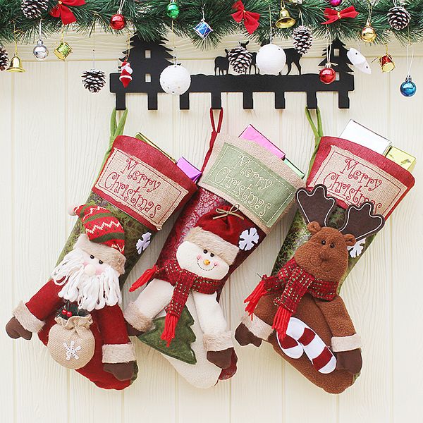 

christmas decorations christmas stockings socks santa claus children candy gift bags for home xmas tree decor mfd55