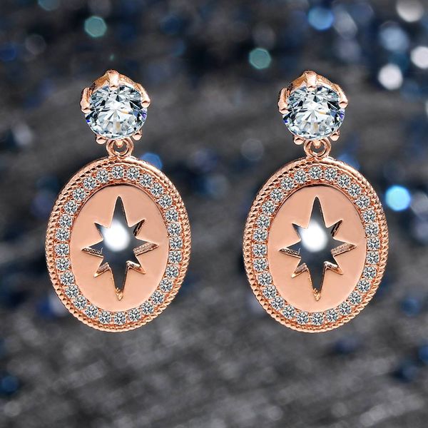 

elegant 925 sterling silver circle earrings hollowed-out fine wedding jewelry gift 2019 new, Golden;silver