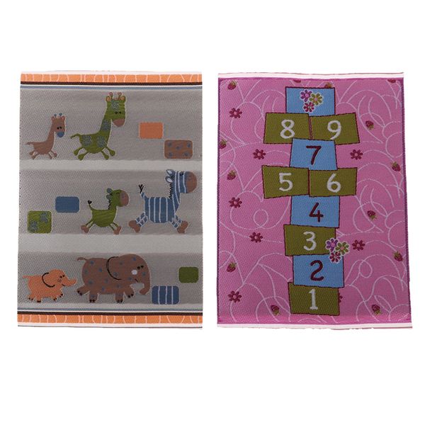 

lots 3 1:12 dollhouse mini hopscotch animal butterfly area rug mat accessories
