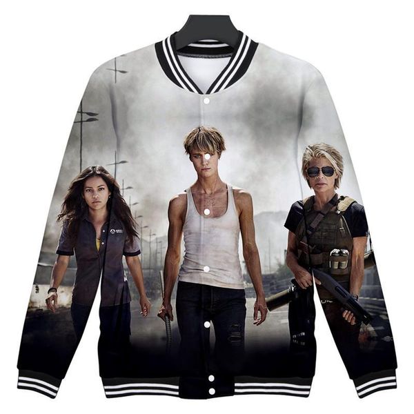 

dark fate 3d digital print single breasted mens sweatshirts spring stand collar long sleeve fashion mens designer hoodies, Black