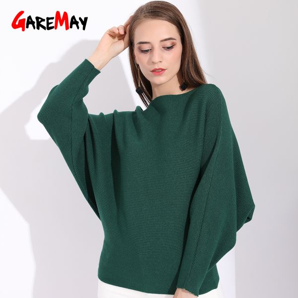 

winter batwing sweater female bat jersey oversized sweater women oversize slash neck autumn women knitted sweaters ladies green, White;black