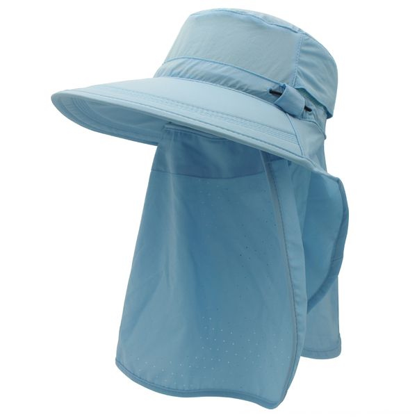 

outfly360 degree sun 2020 summer bucket bucket hat men's and women's breathable japanese uv fisherman hat, Blue;gray