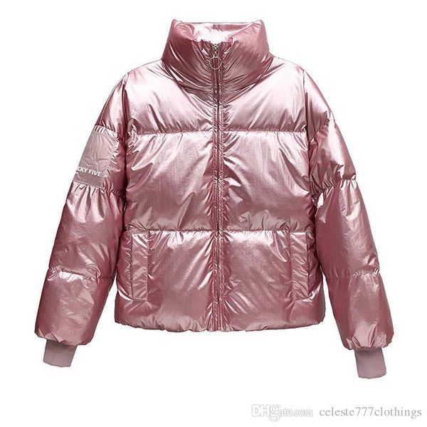 

fahion женщина зима parka пальто 7 цветов дизайнер куртка светоотражающих тканей начинки хлопок осень зима ветровка теплого случайные женщин, Black