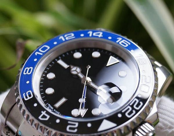 

new master ceramic bezel mens watches glide lock clasp strap automatic blue black watch sports luminous watch wristwatch orologio for sale, Slivery;brown