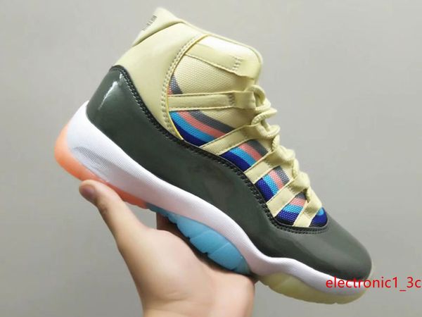 

designer sean wotherspoon x 11 xi 11s mens basketball shoes jumpman sports trainers 3d colorful multi rainbow black red sneakers