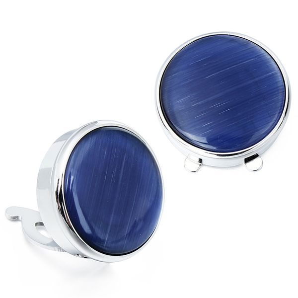 

hawson 1 pair elegant natural blue cat eye stone buttons cover for mens french shirt buttons for clothing sh190727, Silver
