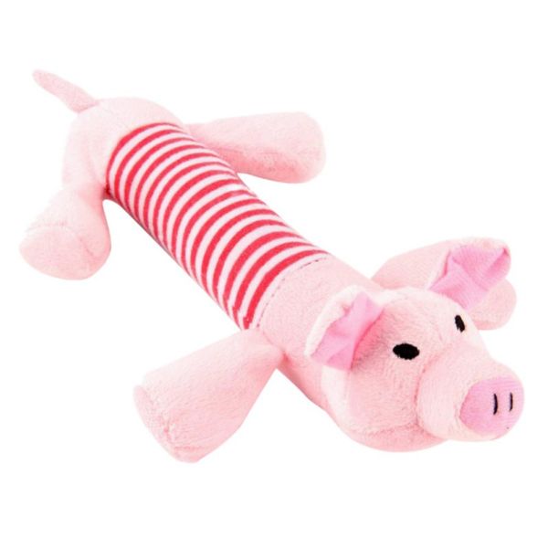

cute pet dog toys striped squeak animals sound pet plush chew interactive toy pet supplies
