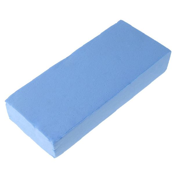 

water absorbing glass clean wash blue sponge block