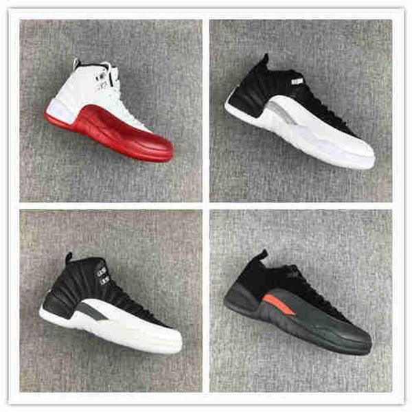 

z with box 12 chicago high og red white men woman basketball shoes jumpman12s sports sneakers trainers wholesale size 36-46 c01