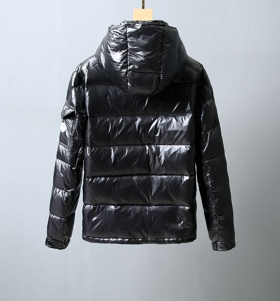 

19aw mens fashion fashion winter jacket luxury designer custom down jacket solid color casual mountaineering hooded parka, Black