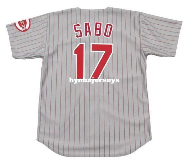 

custom chris sabo cincinnati stitched 1993 majestic vintage away baseball jersey retro mens jerseys shirt, Blue;black
