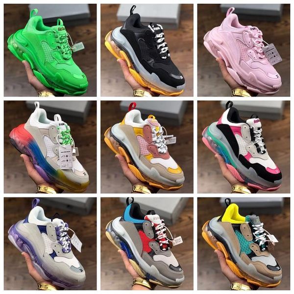 

running shoes crystal bottom 17w triple s shoe luxury designer womens mens vintage dad platform shoes trainers sneakers 36-45