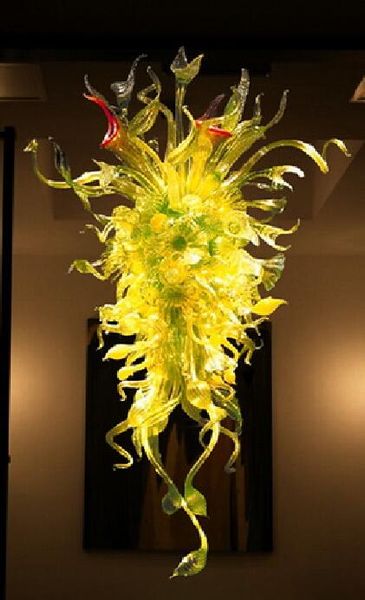 

hand blown chandelier lamps light lighting green color flower plant design glass tree murano chandeliers with led bulbs