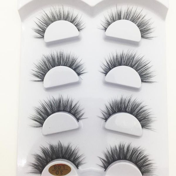 

4 pairs natural 3d false eyelashes makeup mink fake lashes lashes eyelash extension eyelashes
