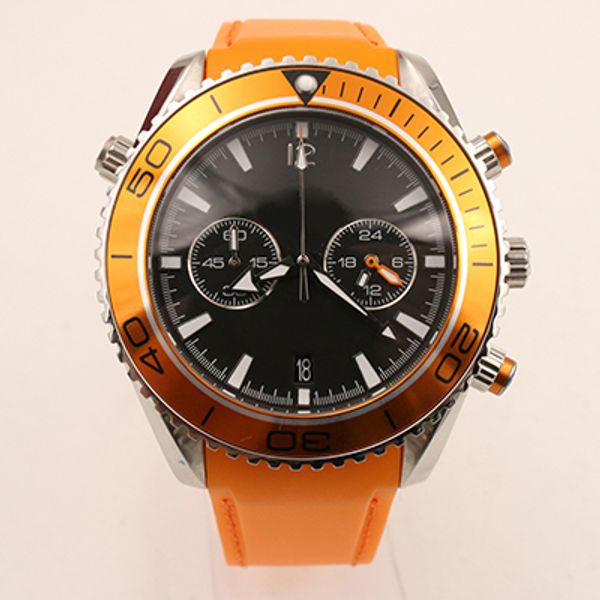

limited черный циферблат оранжевый резиновый ремень trend коаксиальным whatches белый нержавеющей pointer роскошные часы мужские наручные ча, Slivery;brown