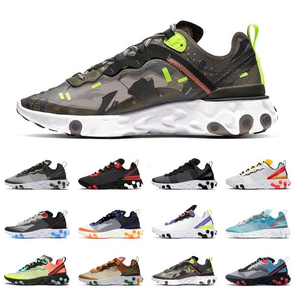 

2020 react element 87 55 кроссовки для мужчин и женщин light bone triple black bred hyper pink мужские кроссовки спортивные кроссовки #23050