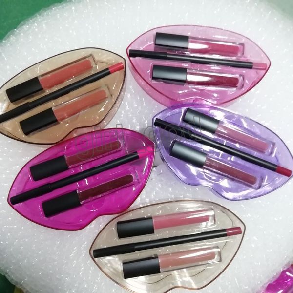 

New arrival famou lip makeup beauty demi matte liquid matte lip tick lipglo lipliner 3 in 1 venu trophy wife bimb helll