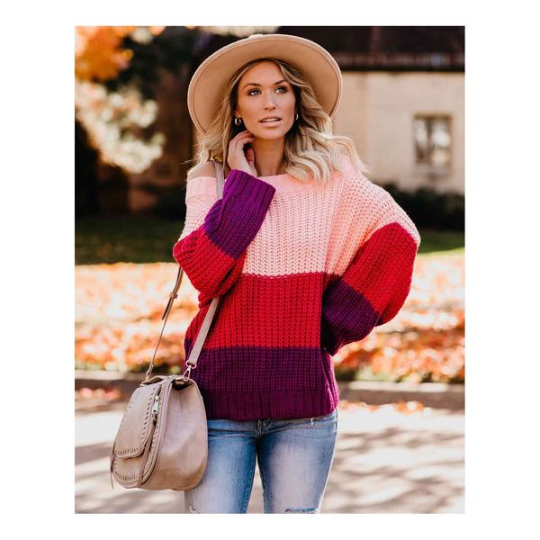 

ladys brand strapless colorful sweater womens casual fashion autumn outerwear arrive stylish luxury sweater 2020 new selling, White;black