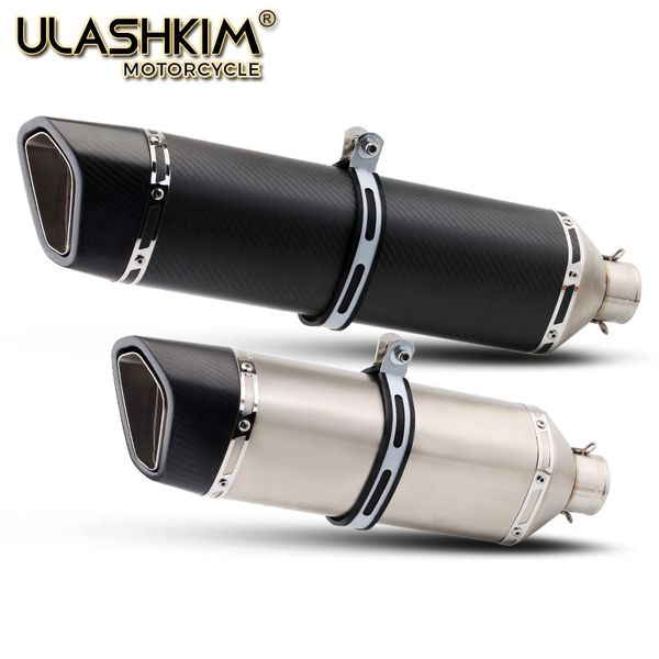 

universal motorcycle modified 570mm displacement exhaust pipe carbon fiber exhaust straight 51mm z1000 z800 tmax530 r25 tmax500