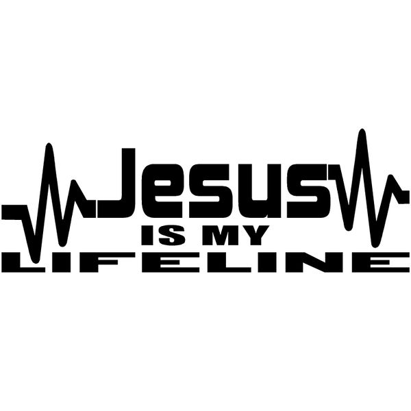 

15*5.3cm jesus is my lifeline decal sticker - christian, god, religious fashion personality religion church modern decal