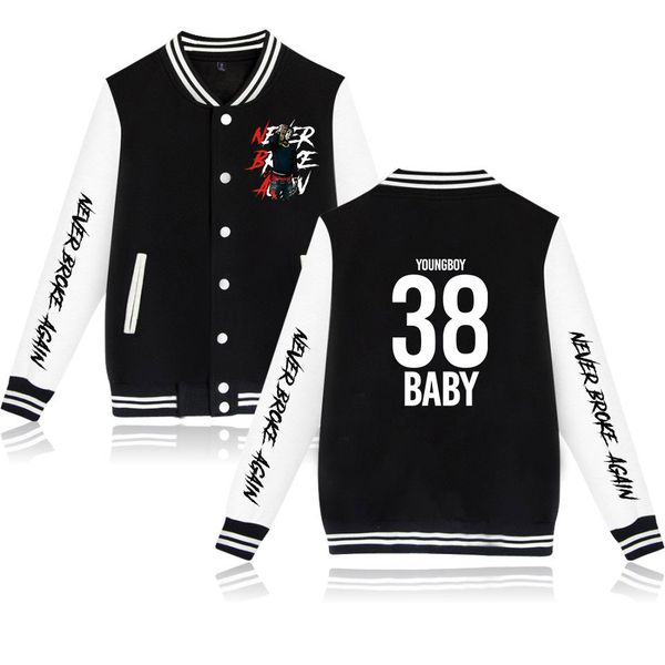 

Rap YoungBoy Never Broke Again Baseball Jacket Jaqueta Masculino Fashion Streetwear Hip Hop Harajuku Sweatshirt Male Sportswear, 005_color