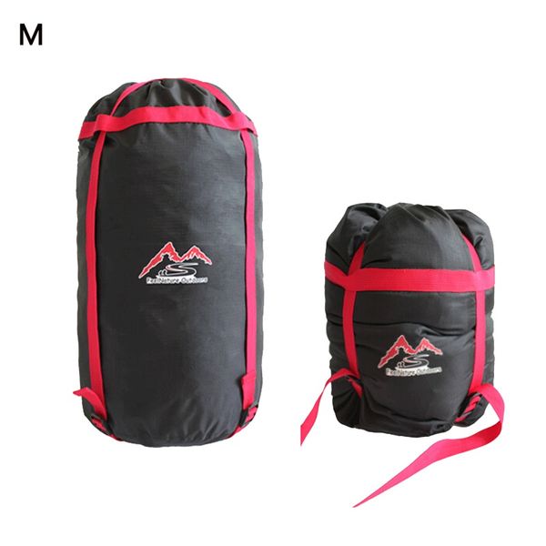 

waterproof compression stuff sack bag lightweight outdoor camping sleeping bag storage package for travel hiking black color