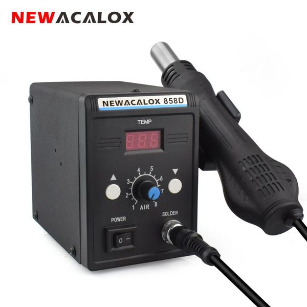 

newacalox eu 220v 700w soldering station bga smd rework desoldering air gun blow dryer heat gun welding repair tool set