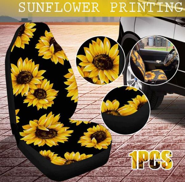 

universal seat cover car truck parts replacement inner sunflower print