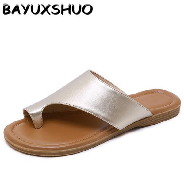 

bayuxshuo summer toe comfortable slippers solid color large size casual flat shoes casual and comfortable outdoor women shoes, Black
