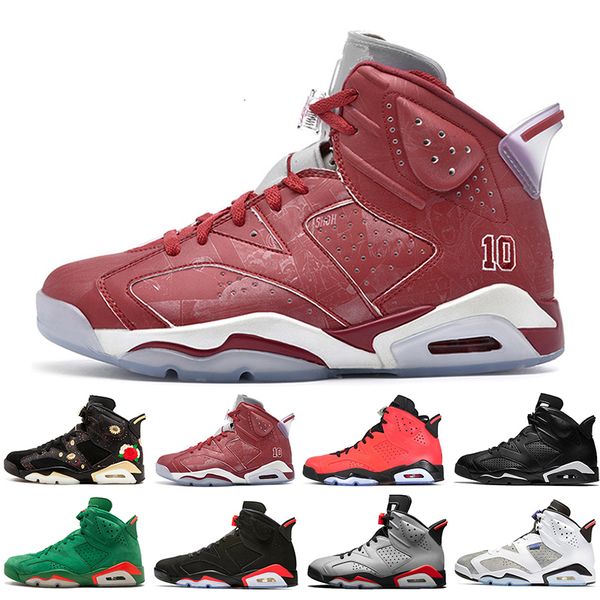 

new 2019 bred vi 6 6s mens basketball shoes infrared 23 3m reflective tinker slam dunk unc cny wheat men sports sneakers designer trainers