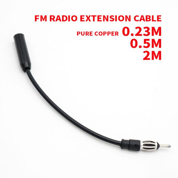 

pure copper car fm radio antenna application 0.23m 0.5m 2m antenna extension cable for car auto parts cd player dvd navigation gps